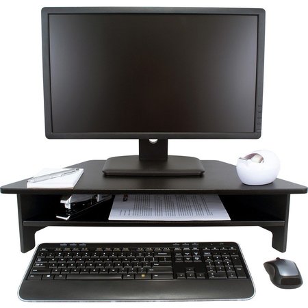 VICTOR TECHNOLOGY Monitor Stand, Corner Shelf, 27"x1-1/2"x6-1/2", Black VCTDC050